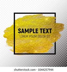 Gold Paint Glittering Textured Art Illustration. Vector Illustration EPS10