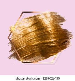 Gold Paint Glittering Textured Art Illustration. Vector Illustration EPS10
