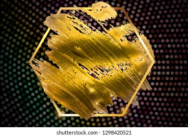 Gold Paint Glittering Textured Art Illustration. Vector Illustration EPS10