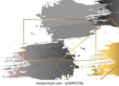 Gold Paint Glittering Textured Art . Black and Gold Design Templates for Brochures, Flyers, Mobile Technologies, Logo, Banners and Infographic. Abstract Modern Backgrounds.
