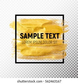 Gold Paint Glittering Textured Art. Vector Illustration EPS10