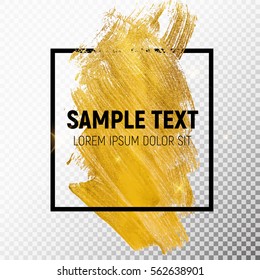 Gold Paint Glittering Textured Art. Vector Illustration EPS10