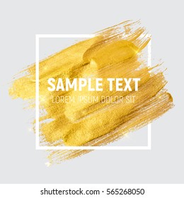 Gold Paint Glittering Textured Art Illustration. Vector Illustration EPS10