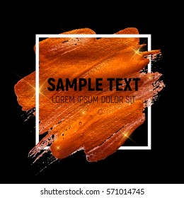 Gold Paint Glittering Textured Art Illustration. Vector Illustration EPS10