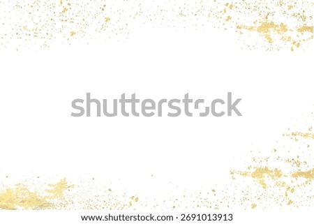 Gold Paint Splash Grunge Frame, Elegant Gold Splatter Texture Border, Luxury Watercolor Gold Grunge Edges