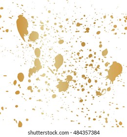 Gold paint splash seamless pattern colorful with banner 