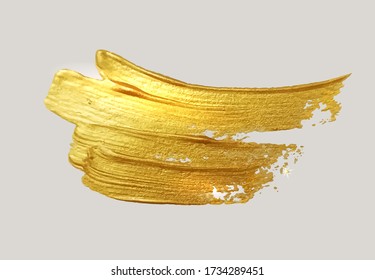 Golpes de pintura de oro. Ilustración del vector	
