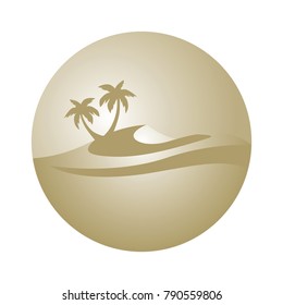 gold palm tree dune logo