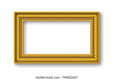 gold panoramic vintage picture frame 