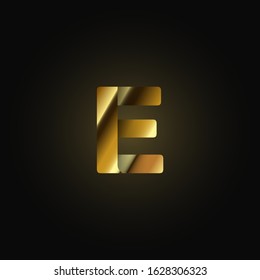 Gold paper folded character from a typeset, vector illustration