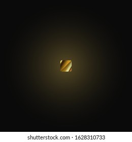 Gold paper folded character from a typeset, vector illustration