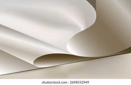 Dobragem de papel dourado como fundo. Ilustração vetorial