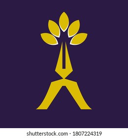 gold paris flower graphics vector illustration