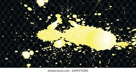 Gold particles abstract background with sparkling gold dust star floor particles.