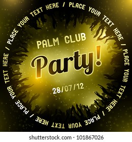 Gold Party flyer vector template