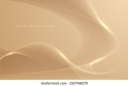 Gold pastel lines abstract bckground