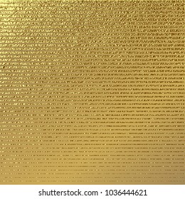 Gold pattern. Abstract golden background. Vector illustration. Horizontal foil line. Glitter stripes
