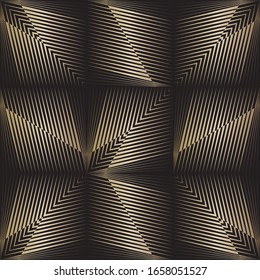 Gold pattern, abstract halftone lines background, vector modern design texture for card, cover, poster, decoration.
