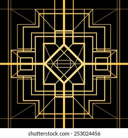 Gold pattern in the art deco