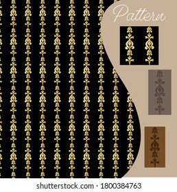 goldenes Muster, Design für Hintergrundvintage, altes Muster