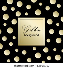 Gold pattern. Design of invitation cards. Circles pattern.