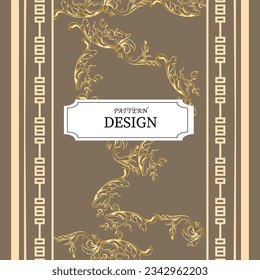 gold pattern design in vector