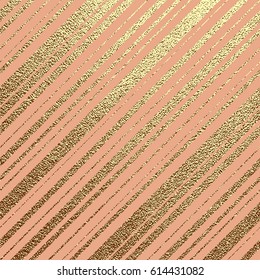 Gold pattern with diagonal stripes. Abstract golden background. Vector illustration