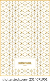 gold pattern of modern hexagonal shape