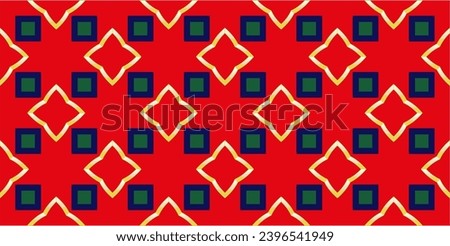 gold pattern on red background.Common geometric motif pattern classy background. Modern art color plaid design