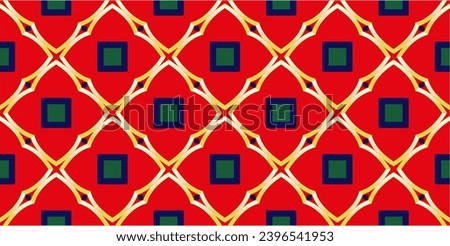 gold pattern on red background.Common geometric motif pattern classy background. Modern art color plaid design