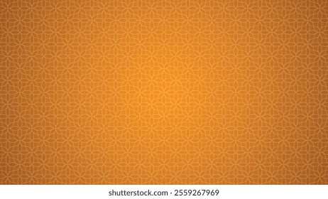 Gold pattern in orange background. Luxurious oriental art deco texture background. Gold geometric background texture. Oriental pattern.