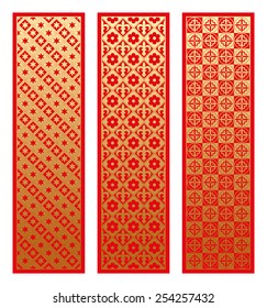 Gold pattern with royal elements in a gothic style. Ornament for a tiles and mosaics. Vector seamless background.