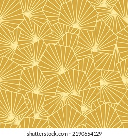 Gold pattern seamless geometric art deco style Vector