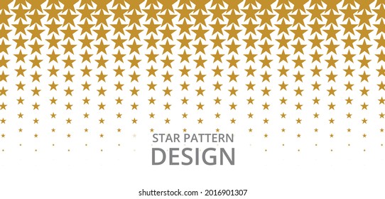 Gold pattern star background, confetti effect