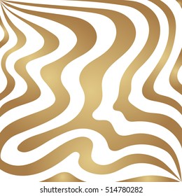 Gold Pattern. Striped background. Vintage lines. Vector illustration. Geometric textured surface for your design.