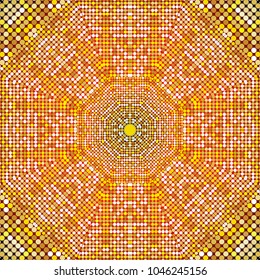 Gold pattern texture with golden mosaics in the Byzantine style Antique mosaic. Mosaic tiles in antique style. Cobblestone colorful texture for your design, Stone plate paving pattern. Luxury Vector