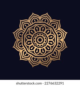 Gold Patterned Mandala elements stock illustration