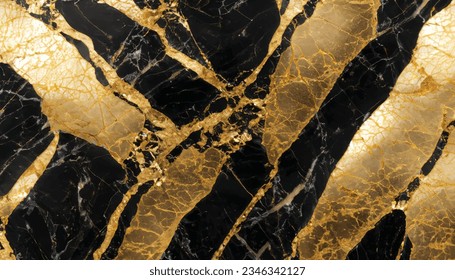 Patrón dorado natural de fondo de textura de mármol negro (Gold Russia) para el diseño del producto Vector Ilustración