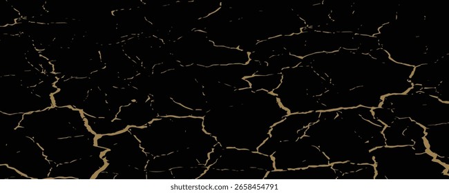Fondo de textura de mármol negro natural con patrón de oro (Gold Russia) para diseño de productos