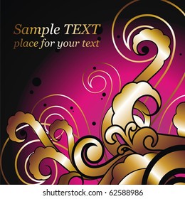 Gold patterns. An abstract background for your working out.