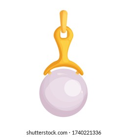 Gold pendant vector icon.Cartoon vector icon isolated on white background gold pendant.
