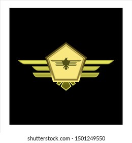 gold pentagon badge for gui.