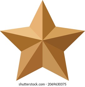 
Gold pentagon star with flat vector is used to beautify our design