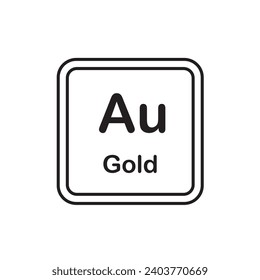 gold  periodic icon vector element design template web