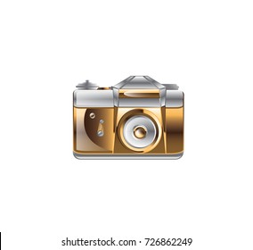 gold photo camera