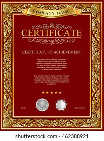 Gold photo frame with corner line floral for picture, Vector design decoration pattern style.frame floral border template,wood frames design is patterned Thai style.frame gold metal beautiful corner.