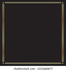 Gold photo frame with a corner for picture, Vector design decoration pattern style. frame border design is pattern Thai style