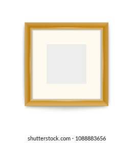 Gold photo frame. Easily change the size of the frame. It's easy to change the color of the frame. Vector design ornaments.