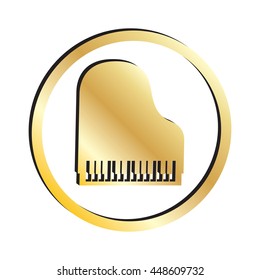 Gold Piano Icon
