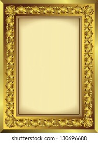 Gold picture frame. 